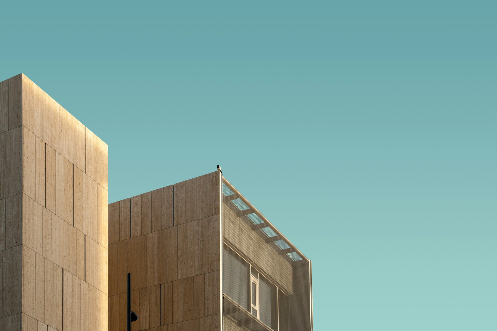 Warm architectural material detail